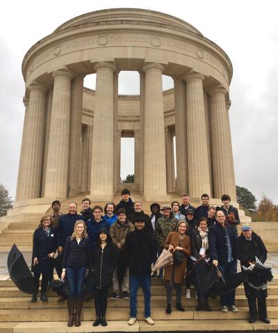 The CETS WW1 Armistice commemoration delegation visited Montsec American Monument