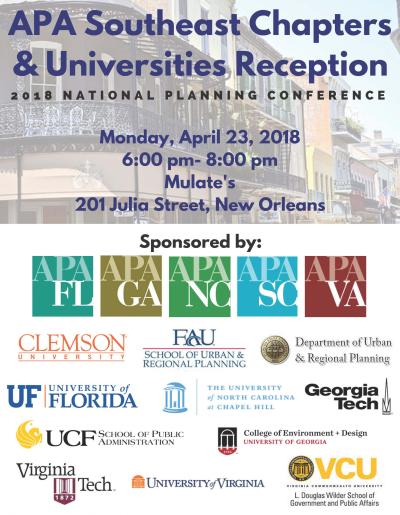 2018 APA Southeastern Chapters and Universities Reception Graphic