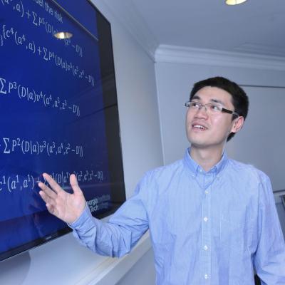 Recent ISyE Ph.D. student Can Zhang. Zhang is now an assistant professor at Duke University&#039;s Fuqua School of Business.