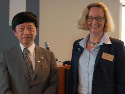 Anna Stenport and Consul General Shinozuka