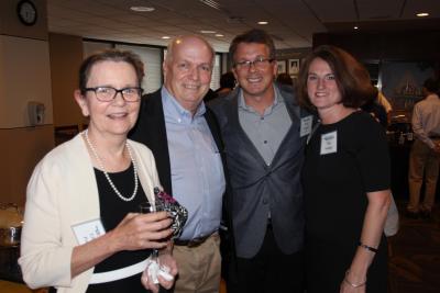 Libby Peck (from left), Frank Cullen, 2017 Cullen-Peck Fellow Brian Hammer, and Tracy Hammer (Photo by Renay San Miguel)