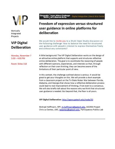 DILAC VIP Digital Deliberation Invitation
