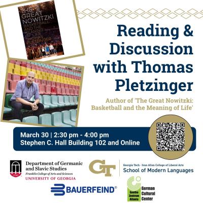 Flyer for Thomas Pletzinger Reading 2022