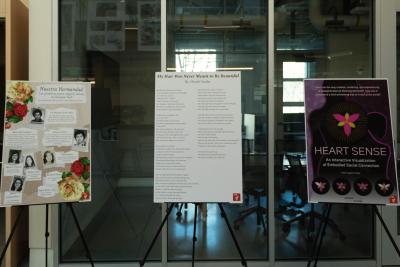The exhibition includes three posters on the first floor of the building. 