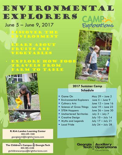Camp Explorations — Environmental Explorers Flyer