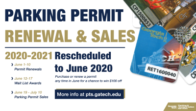 2020-2021 Parking Permit Registration Rescheduled for June