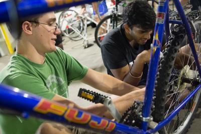 Students at Starter Bikes