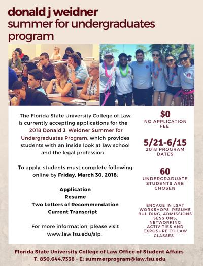 FSU Summer Undergraduate Law Program