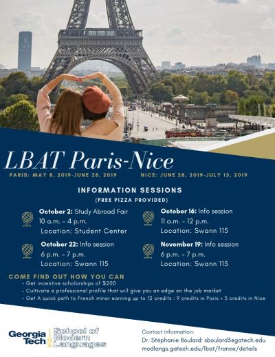 LBAT Paris-Nice Information Sessions