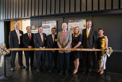 Ribbon-cutting at the new Good Manufacturing Practice facility