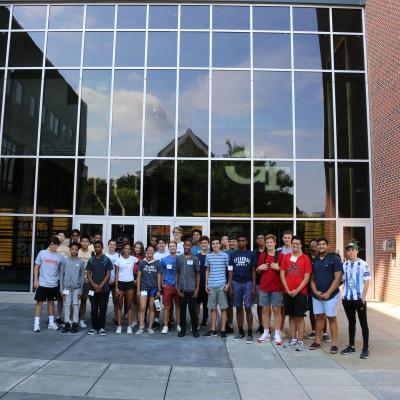 High school students participating in Mission Possible toured Georgia Tech&#039;s athletic facilities as part of the camp.