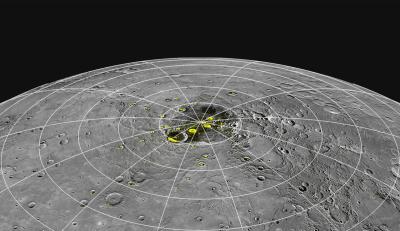 Ice at Mercury's poles