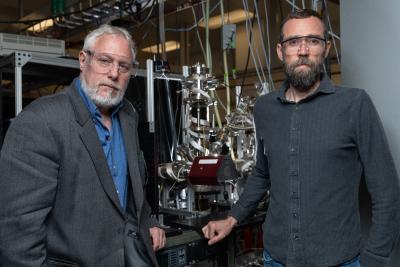 Thom Orlando and Brant Jones researching ice on Mercury