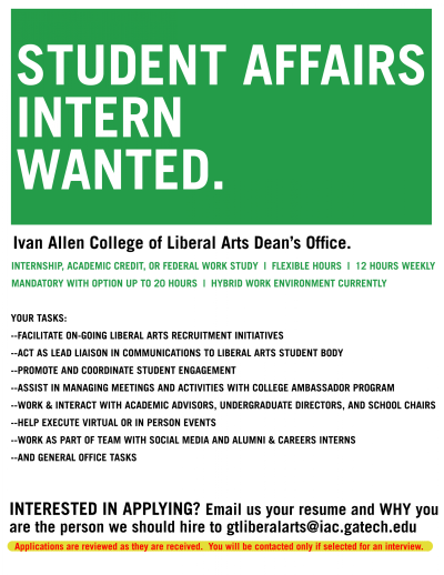 IAC Student Affairs Intern Fall 2020