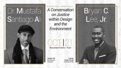Mustafa Santiago Ali and Bryan Lee, Jr Lecture Poster