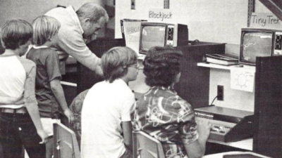 Early computer users at the Marin County Computer Center in California