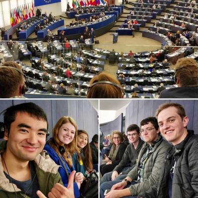 Vicki Birchfield&#039;s Students at European Parliament 