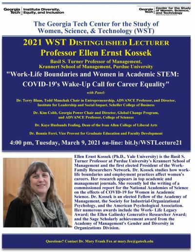 2021 Center for the Study of Women, Science, and Technology Distinguished Lecturer