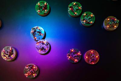 A collection of "BOBbots" in motion (Credit: Shengkai Li, Georgia Tech)