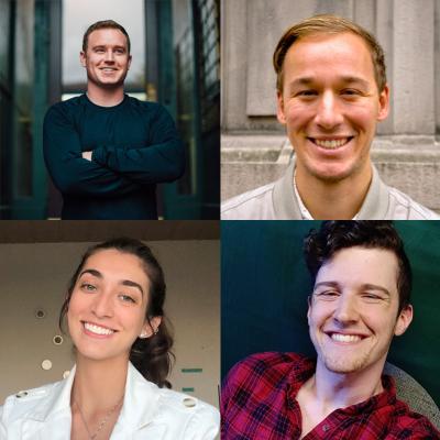 Spring 2021 CIC Winners. Pictured clockwise from top-left: Robert Stout, Carl Demolder, Daniele Gavetti De Mari, and Phillip M. Kinney.