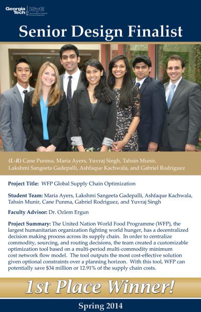 The World Food Program Team Wins 1st Place in Spring 2014 Senior Design Competition