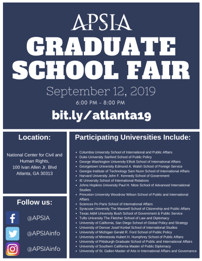 2019 APSIA Grad School Fair