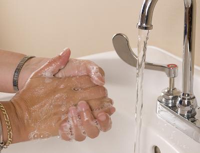 Hand-washing to prevent disease spread