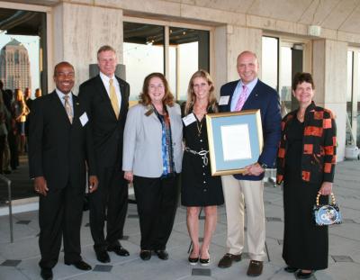 Lou Fouts receiving the Hill Society Citation