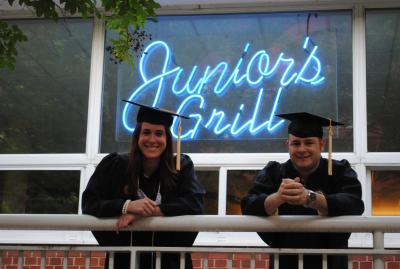 Sherri and Eric at Junior&#039;s Grill.