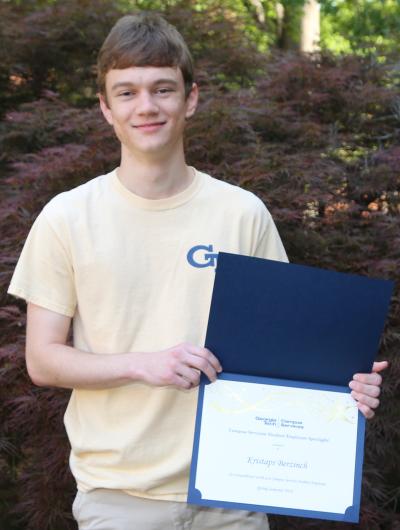 Kristaps Berzinch is a Campus Services Student Employee Spotlight