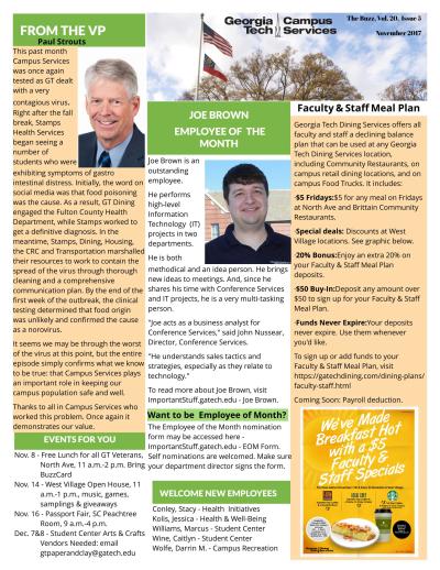 November 2017 Campus Services Newsletter