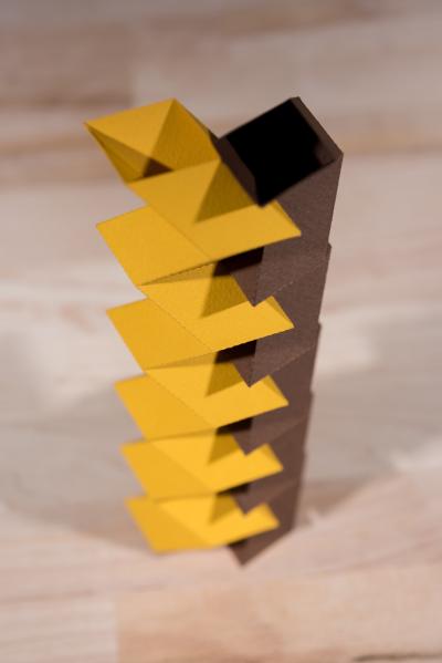 Zippered tube origami configuration