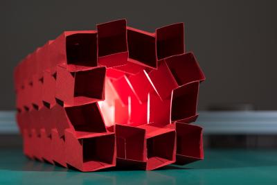 Origami structure of 12 tubes