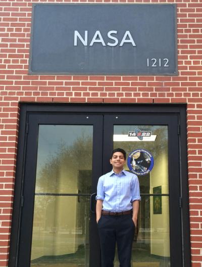 Sachin Mehta Outside the NASA Engineering Directorate