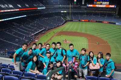 Students at Braves