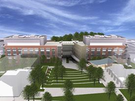 Final architectural rendering of the MSE Building