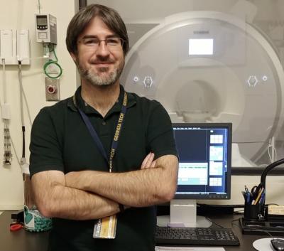 Thackery Brown at Georgia Tech&#039;s Center for Advanced Brain Imaging. (Photo Thackery Brown)