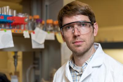 Biological Sciences researcher Will Ratcliff in his lab