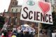 Scientists, in town for American Geophysical Union's Fall Meeting, rally for increased vigilance to defend climate science from attacks by the incoming presidential administration and Congress in San Francisco Calif., on Tuesday, December 13, 2016.