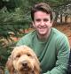 Peter Addison, fourth-year undergraduate and May 2020 candidate for graduation from the School of Physics, and Lucy, the family goldendoodle. 