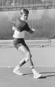 Kenny Thorne on the tennis court for the Yellow Jackets in the late eighties