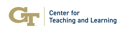 GT Center for Teaching and Learning logo in gold and navy