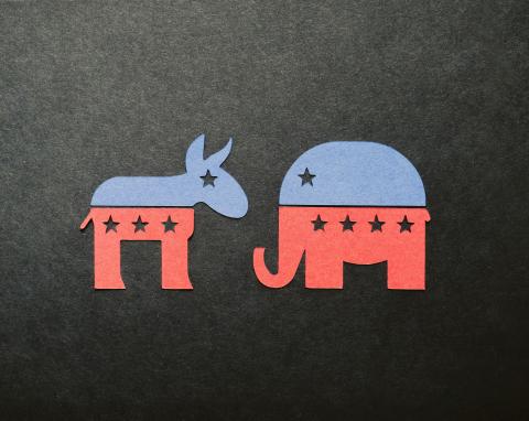 Political Elephant and Donkey