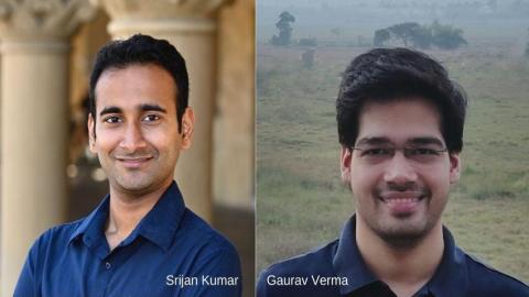 a composite image of Georgia Tech Assistant Professor Srijan Kumar and Ph.D. student Gaurav Verma