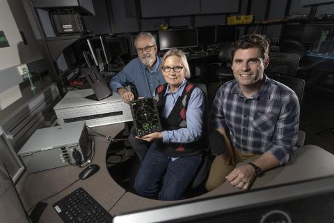 GTRI researchers Dan LaGesse, Linda Viney, and Clay Carpenter