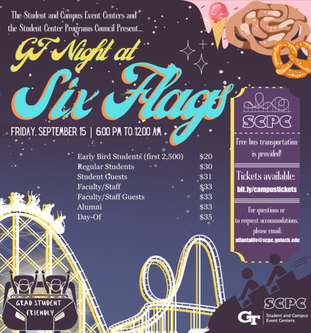 Get your group together and come have fun at Six Flags!