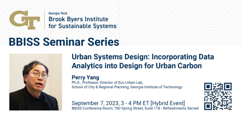 BBISS Speaker Series Banner for Perry Yang with Event Information