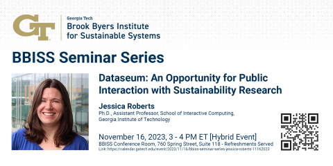 BBISS Speaker Series Banner for Jessica Roberts with Event Information