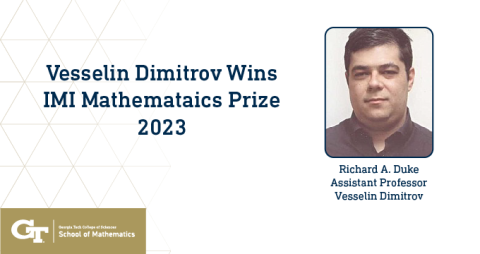 Vesselin Dimitrov is the laureate of the 2023 IMI Mathematics Prize