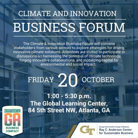 Climate and Innovation Business Forum Invite Image